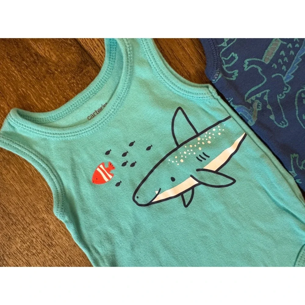 Carters Baby Boy Rompers‎ 3 Months Outfit Clothes Summer Lot Tank Top Bodysuits